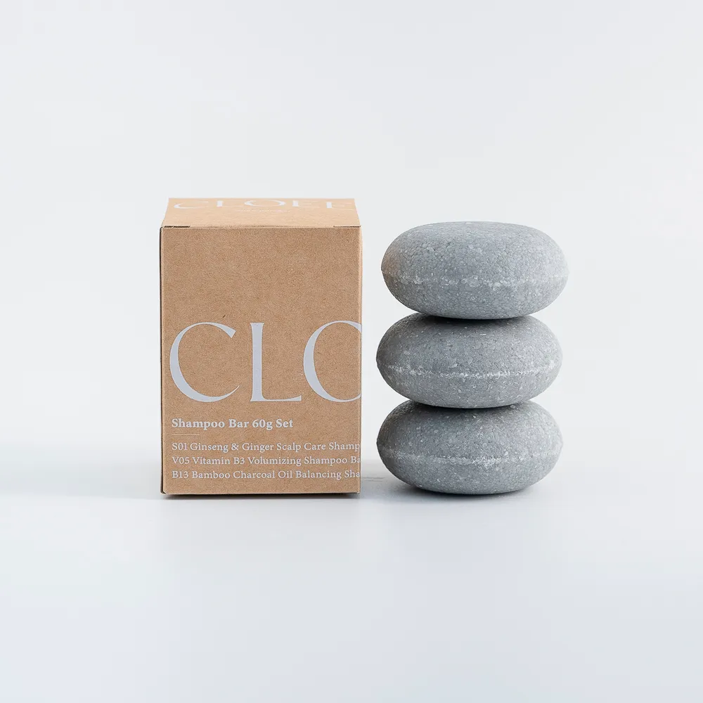 【CLOEE】B13 竹炭平衡控油洗髮餅（固態洗髮精） B13 Bamboo Charcoal Oil Balancing Shampoo Bar(60g三入組)✿70B005